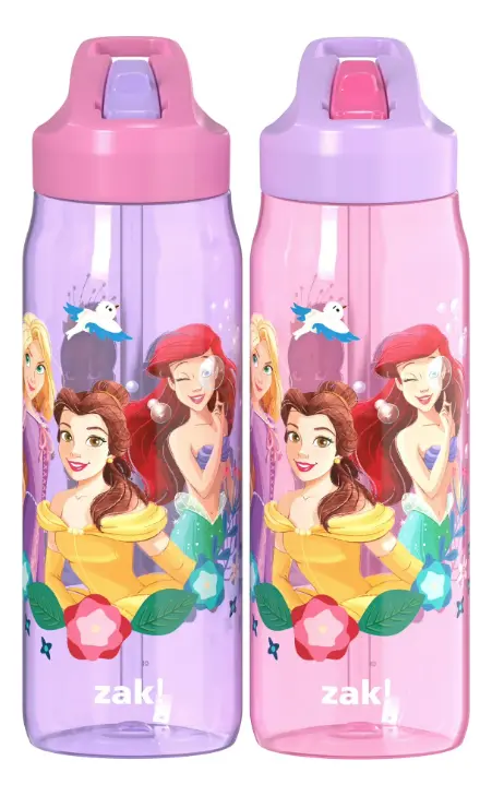 vaso con popote de las princesas